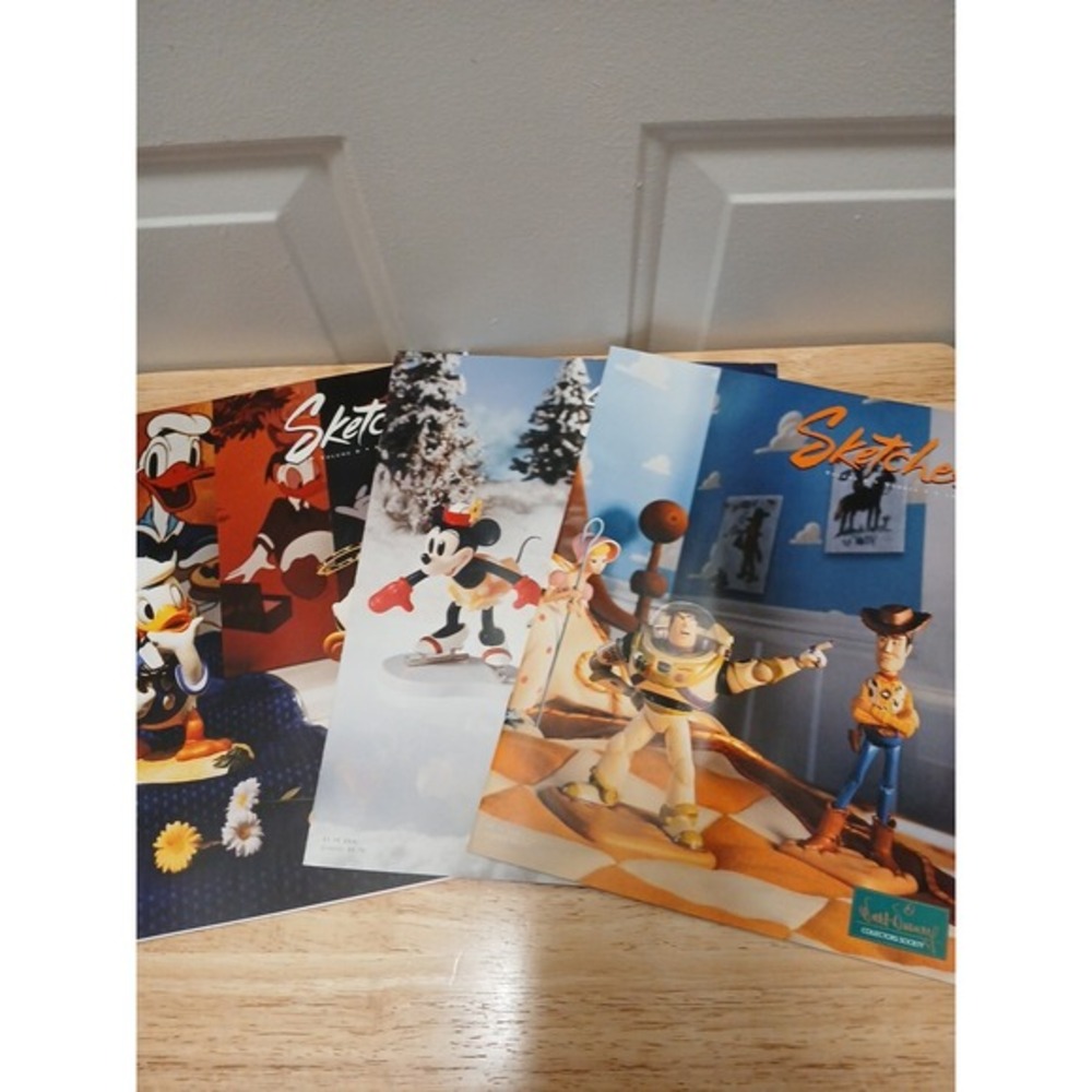 Walt Disney Collector‎ Society Sketches Magazines 1998 Set Of 3 Mickey Toy Story